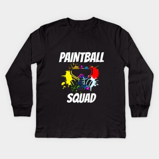 Matching Paintball T-Shirt Cool Fun Sports Game Team Shirt Kids Long Sleeve T-Shirt